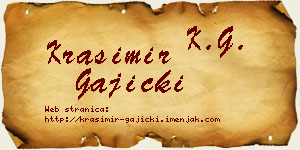 Krasimir Gajicki vizit kartica
